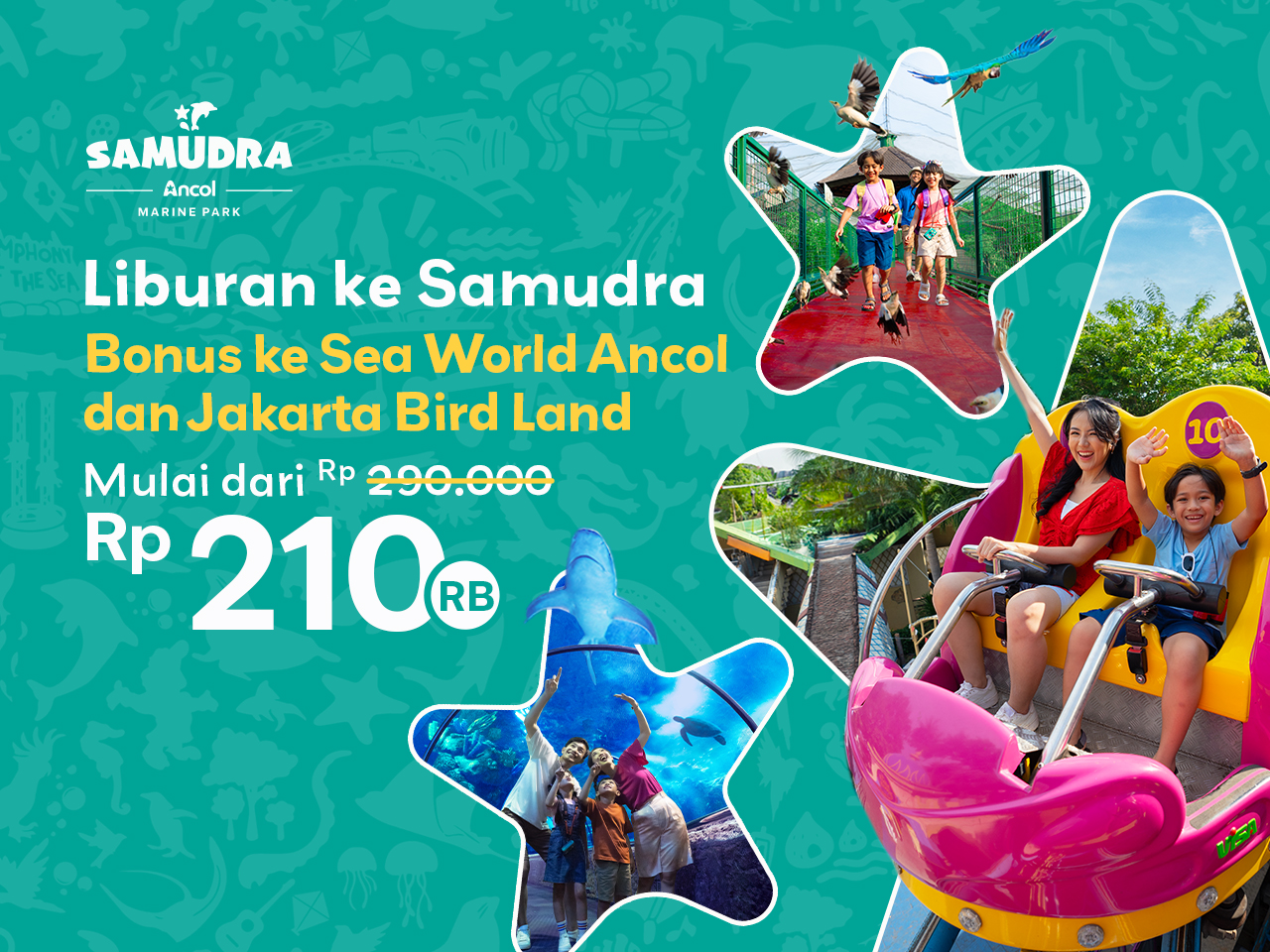 Liburan ke Sea World Ancol bonus ke Samudra dan Jakarta Bird Land!